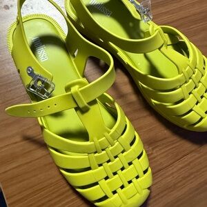 Melissa chartreuse sandals
